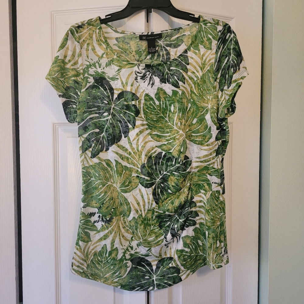 INC jungle print top